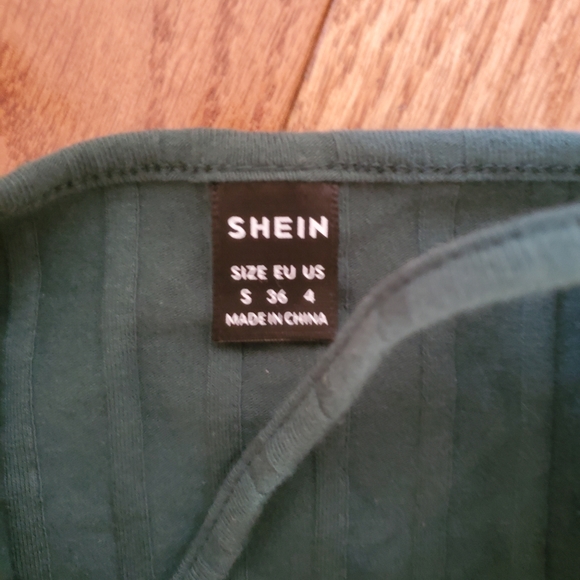 Shein Green Ruched Dress - Picture 2 of 2